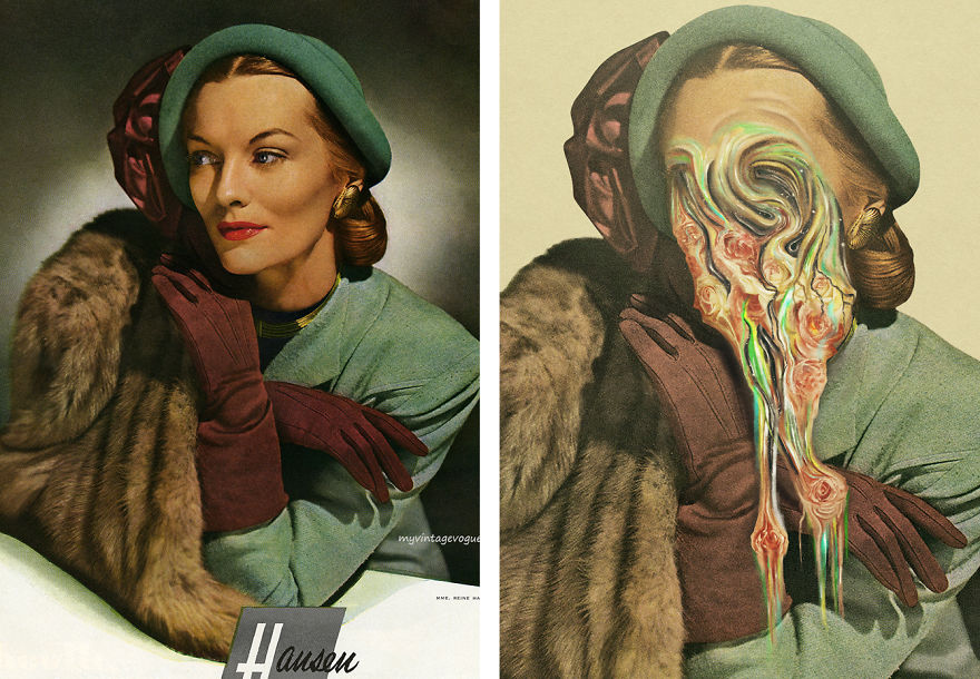 Digital Artist Drømsjel Transforms Vintage Advertisements Into Surreal Artworks