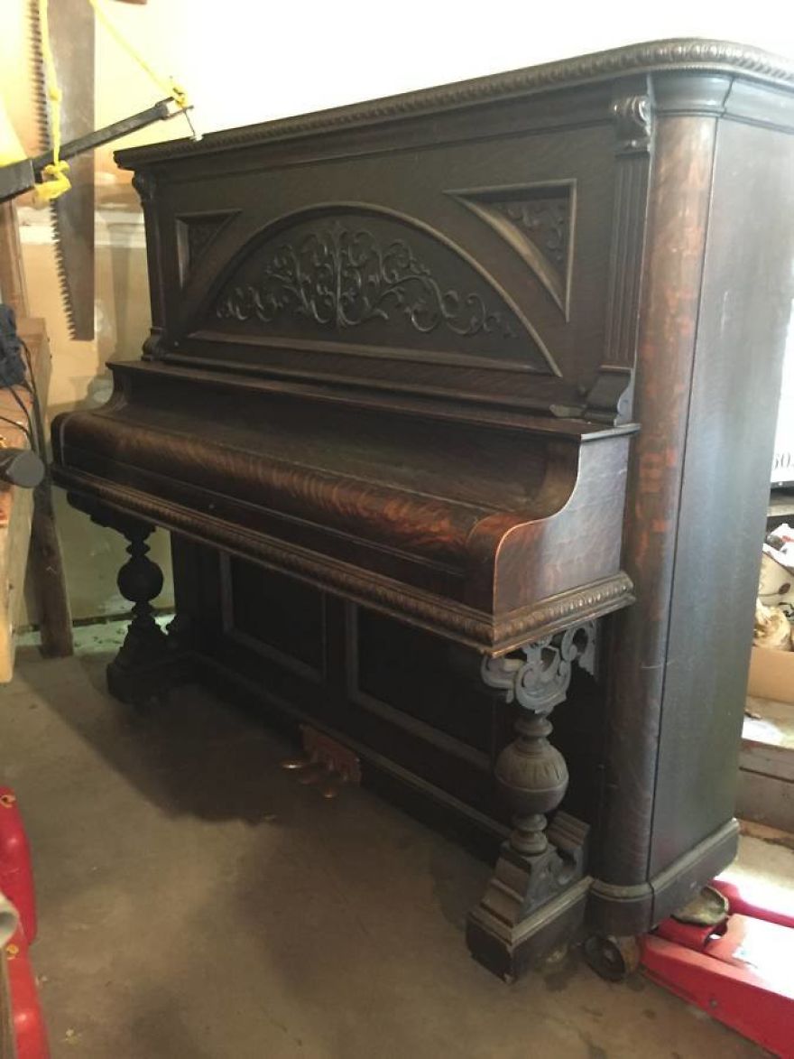 I Turned A 1907 Upright Piano Into A Luxurious Desk