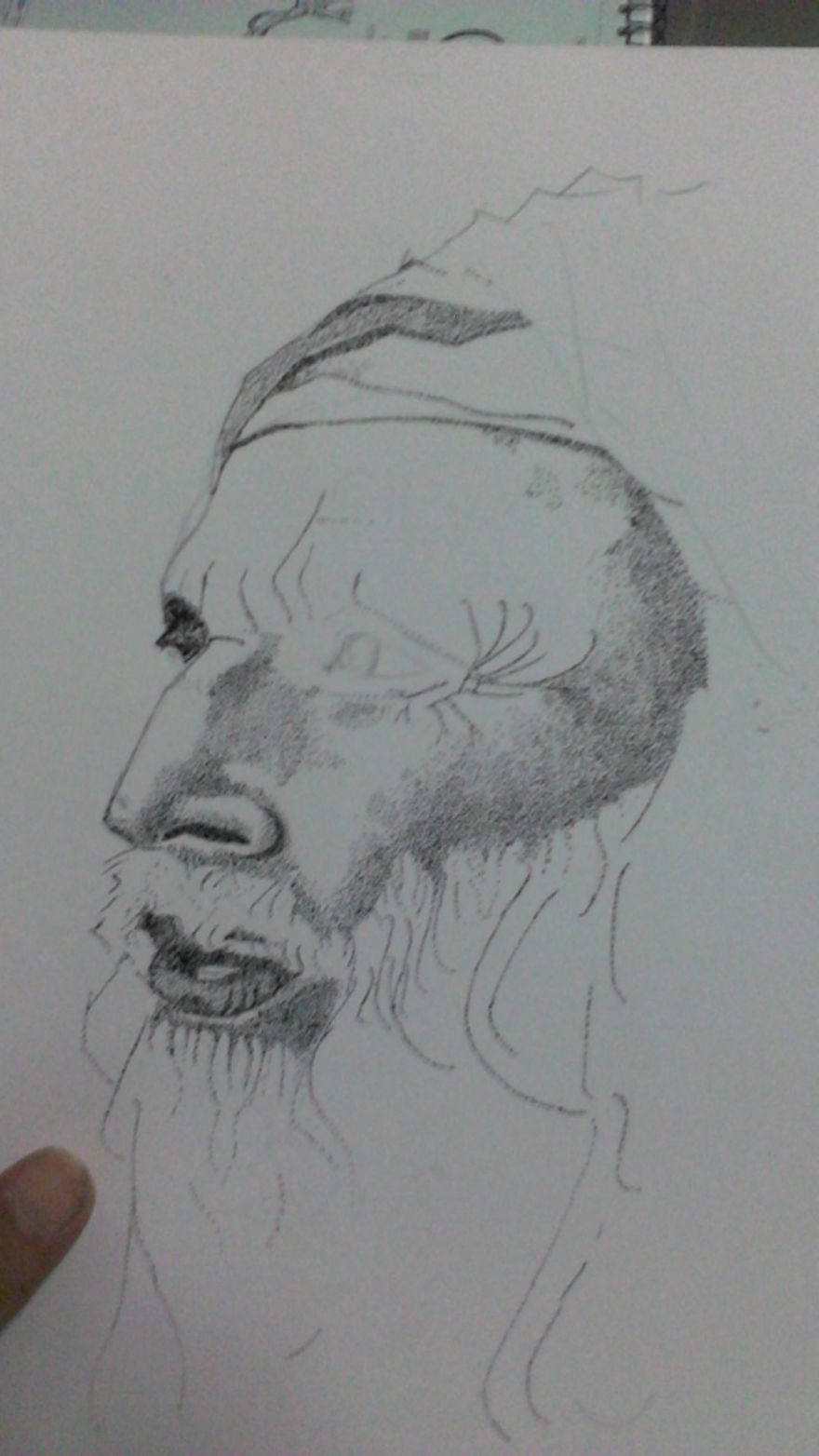 I Made A Random Portrait With Ink Dots.