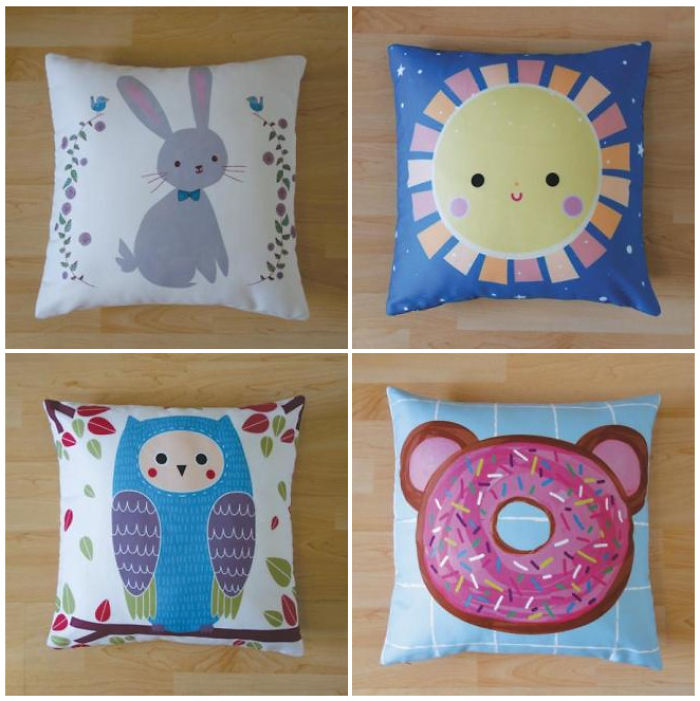 I Designed These Reversible Throw Pillows