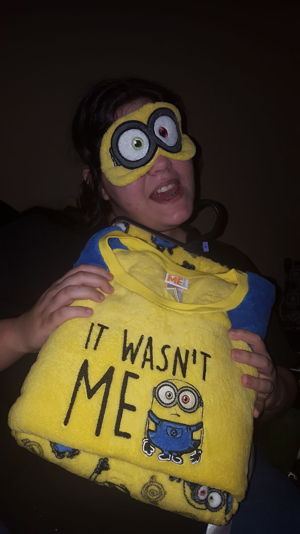 I Got This Minion Outfit From My Bf, Because I Always Say. It Wasn't Me. Even If It Was Lol