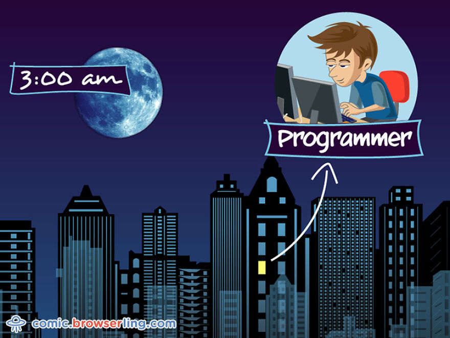 I Illustrated A Comic About Programmers At 3am