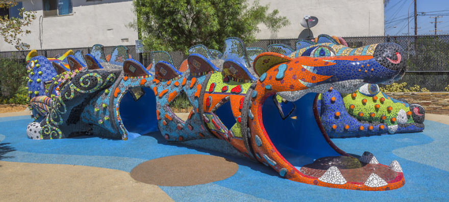 It Took Me 4 Years To Create One-Of-A-Kind Mosaic Play Structure For Underserved Children