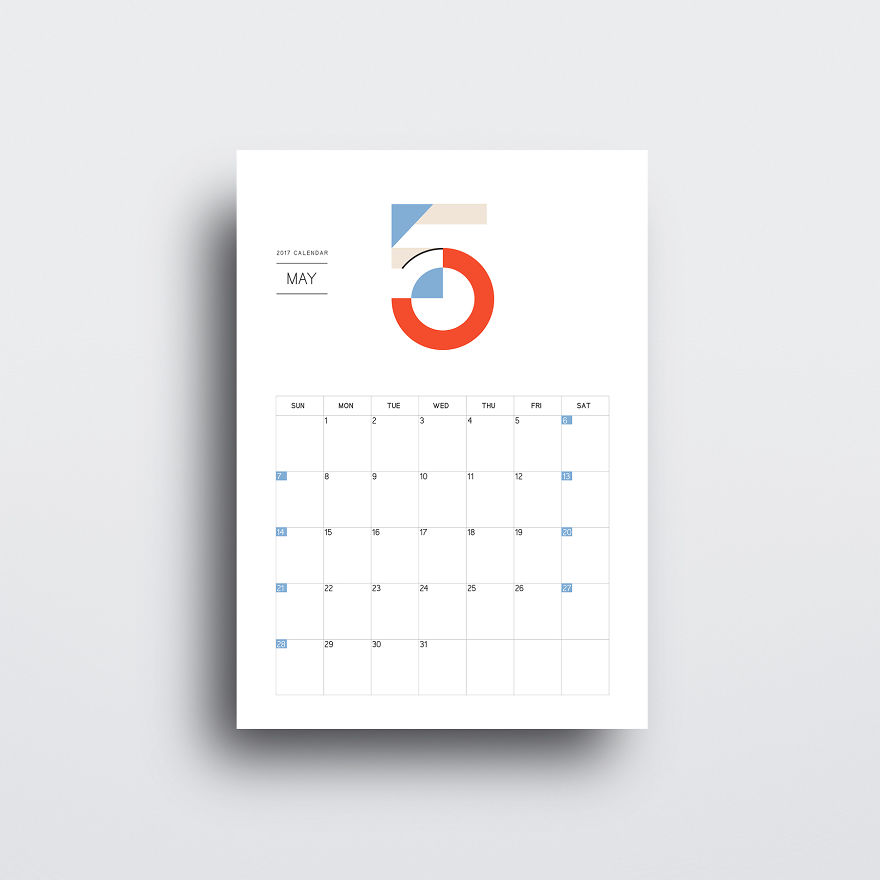 We Created Geometric 2017 Calendar To Refresh Your New Year With Style