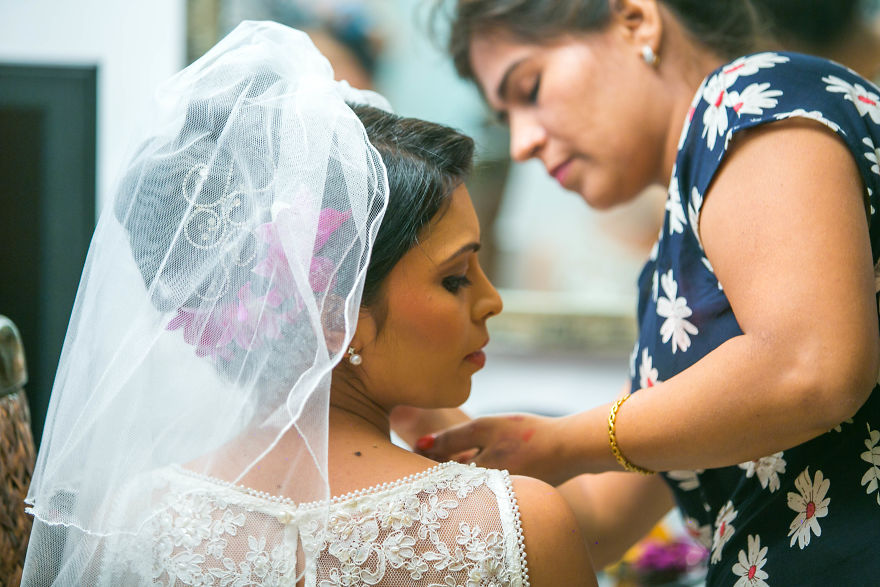 Indian Couple Getting Ready On Their Wedding Day