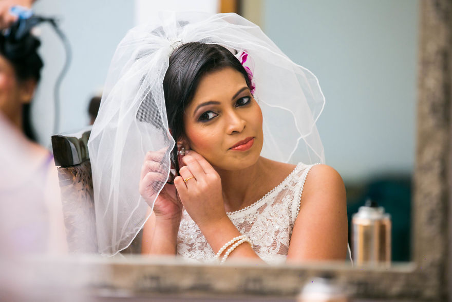Indian Couple Getting Ready On Their Wedding Day
