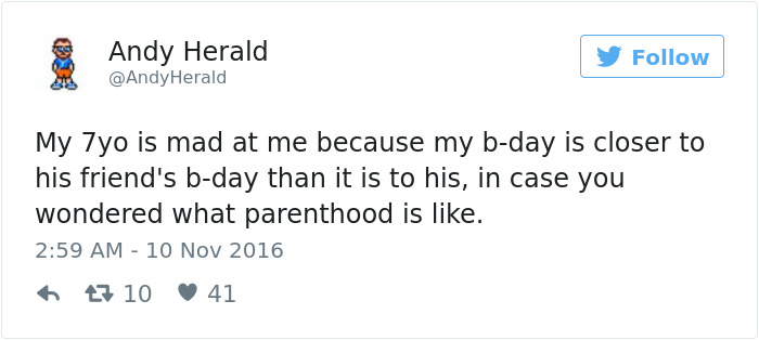 Funniest Parenting Tweets 2016