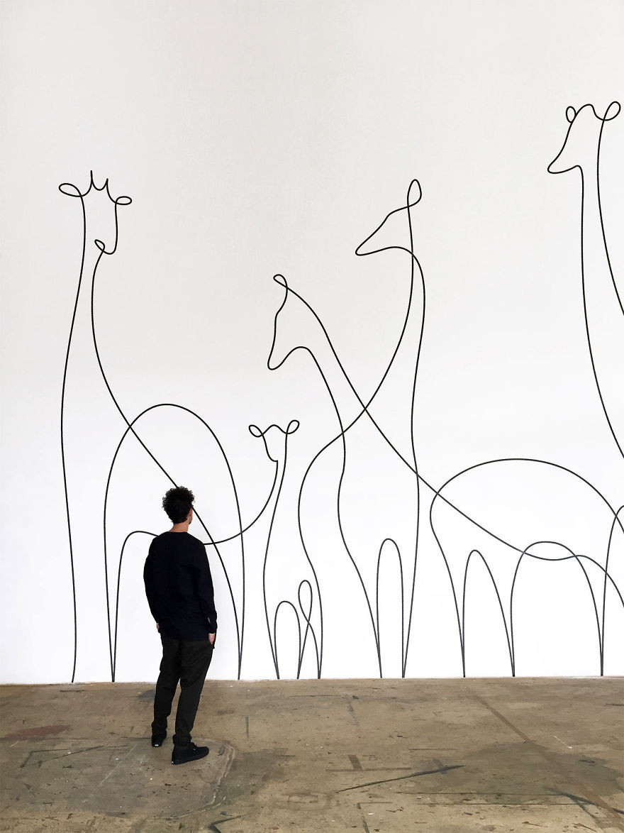Minimalist One Line Animals By A French Artist Duo