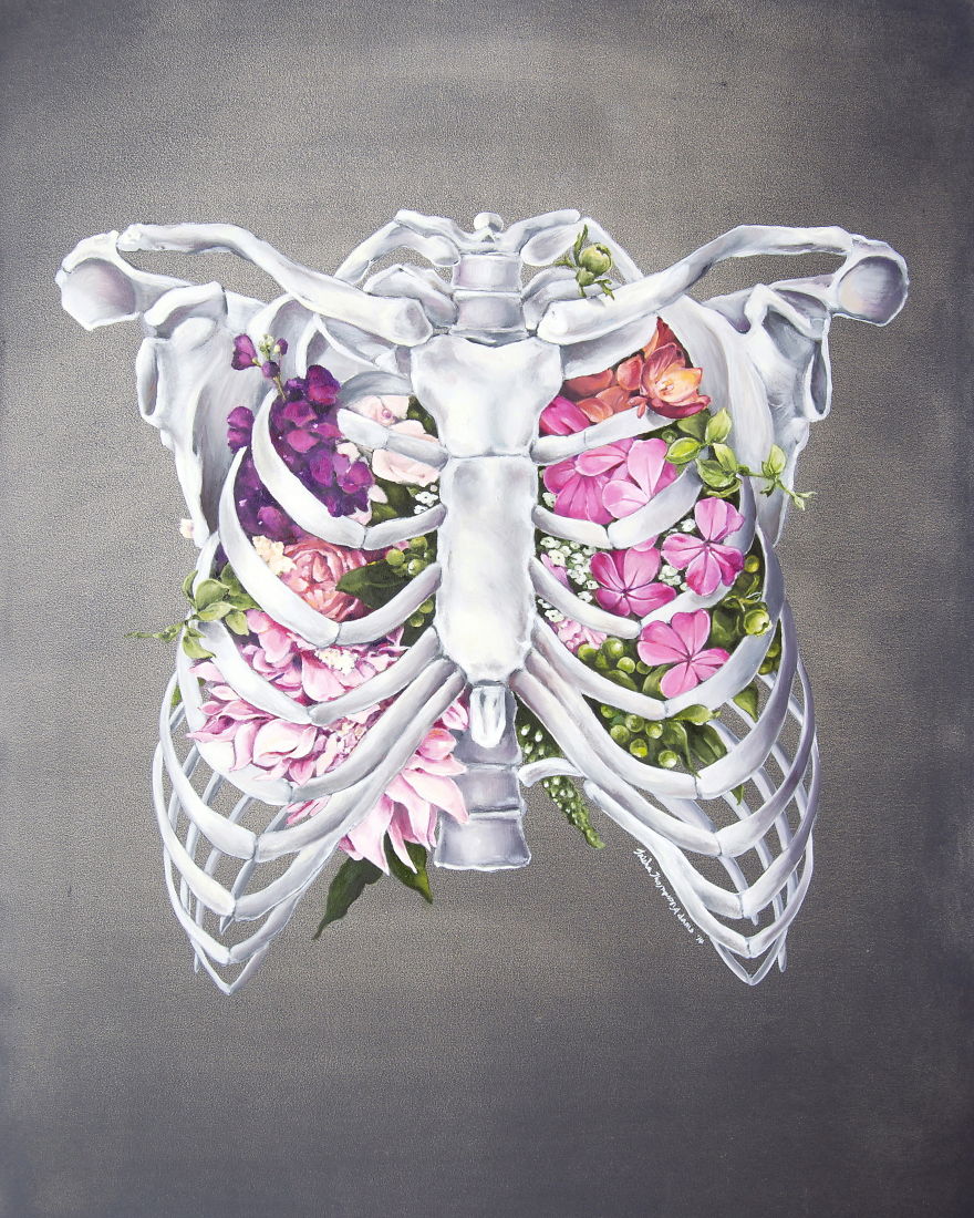 I Intertwine Nature And Human Anatomy To Create These Paintings
