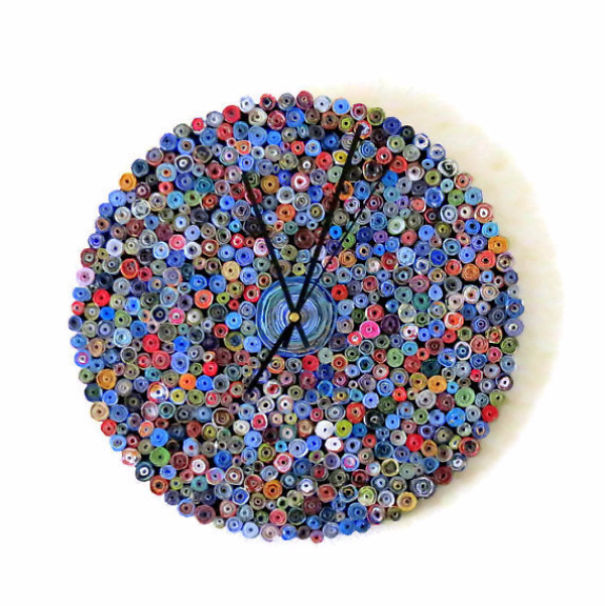 I Make These Eco-Friendly Wall Clocks From Paper And Records! I Make These Eco-Friendly Wall Clocks From Paper And Records!