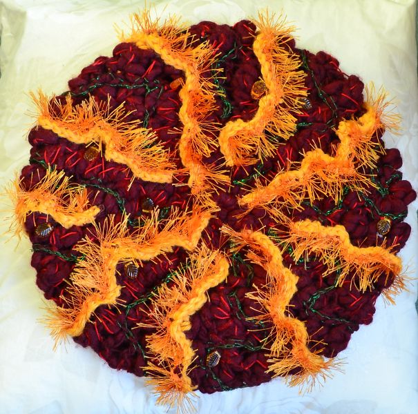 Winter Maroon Crochet Beret