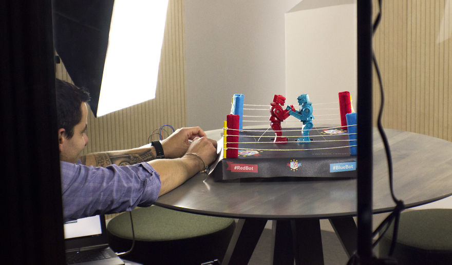 Friendly Vengeance Takes A Swing At Injustice With Rock 'em Sock 'em Robots In "Ko Bots" For L.a. Kitchen