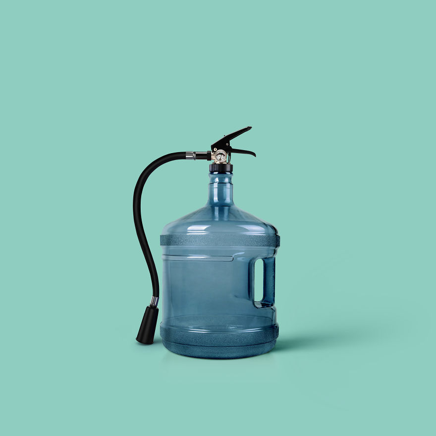 Gallon Water Bottle + Fire Extinguisher