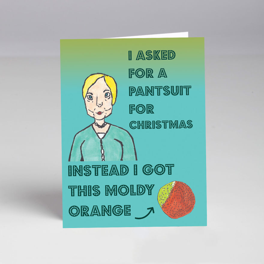 My 11-Year-Old Daughter Was Sad About The Election Results, So She Made This Xmas Card To Express Her Feelings My 11-Year-Old Daughter Was Sad About The Election Results, So She Made This Xmas Card To Express Her Feelings