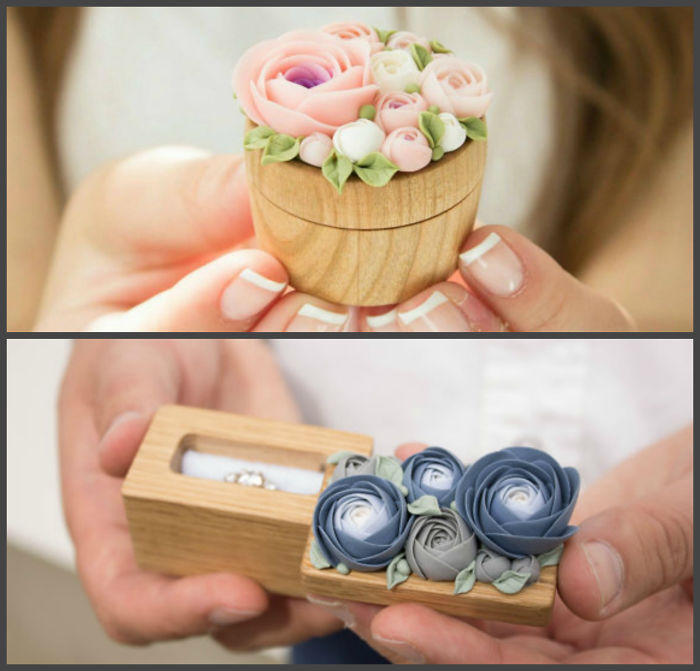 I Chose Different Handmade Ring Boxes To Show Various Engagement Ideas