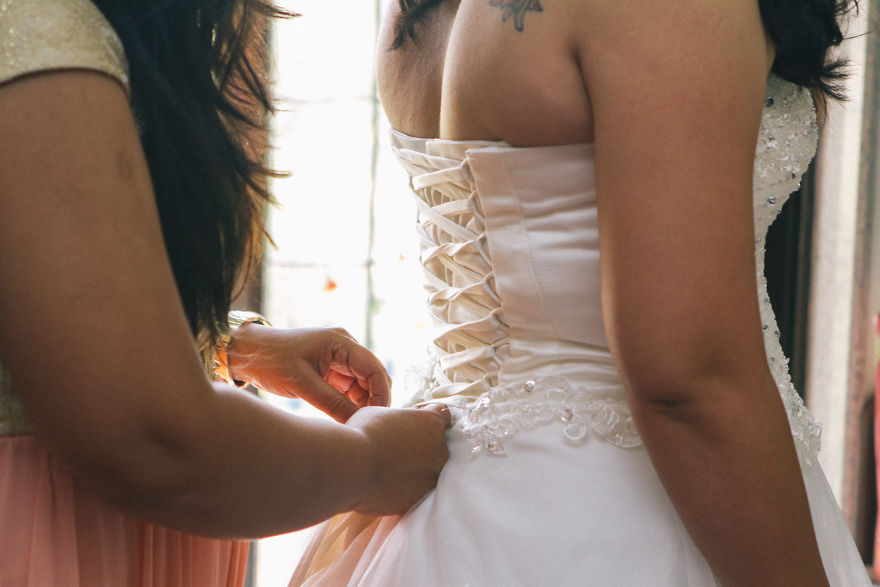 Indian Couple Getting Ready On Their Wedding Day