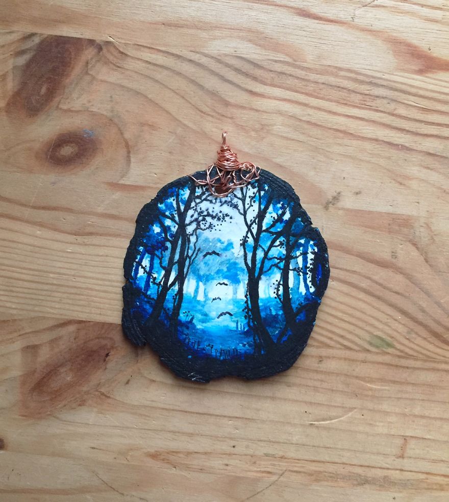 Wear The Woods - I Love To Create Hand Painted Wearable Forest Art Necklaces..