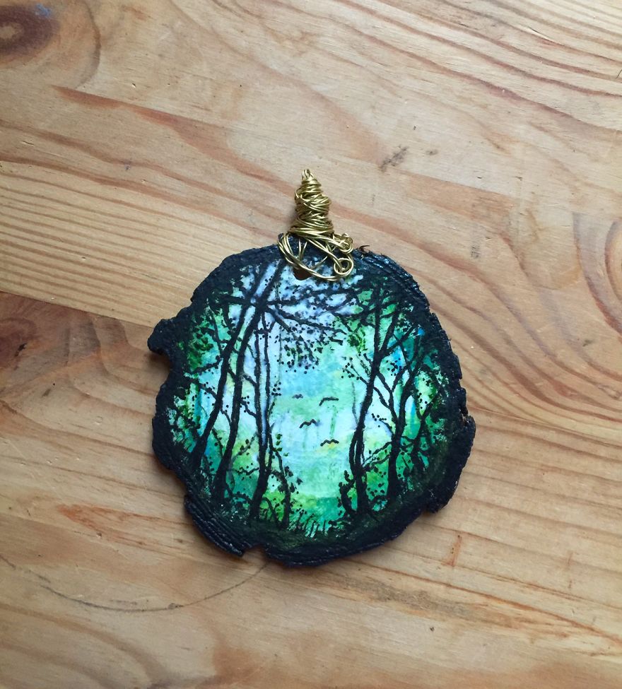 Wear The Woods - I Love To Create Hand Painted Wearable Forest Art Necklaces..