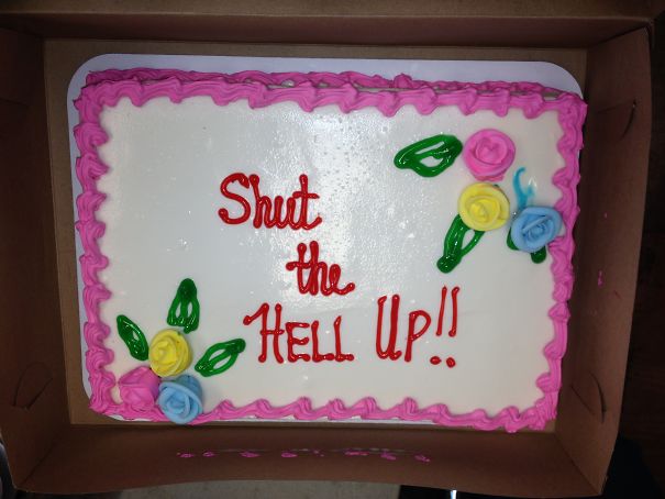 The Cake We Gave To Someone Who Was Leaving Site To Work In The Office