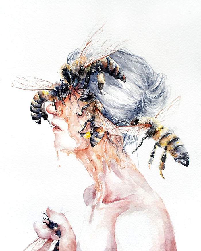 I Paint Ethereal Watercolor Portraits