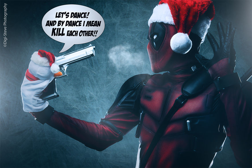 Photographer Creates Ultimate Deadpool Christmas Cards