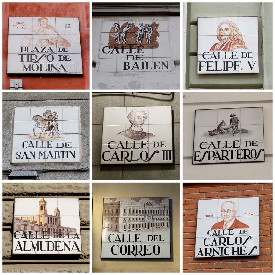 Painted Street Signs Of Madrid