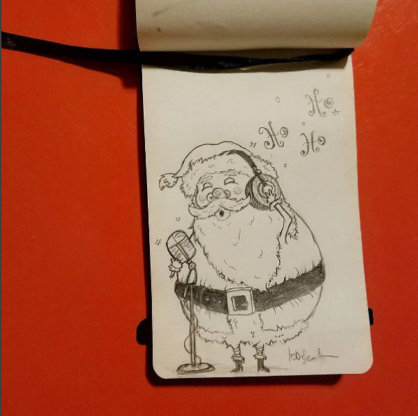 Countdown To Christmas With Daily Sketches Of Santa!