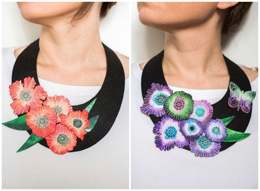 Artist Creates Art Necklaces With A Touch Of Frida