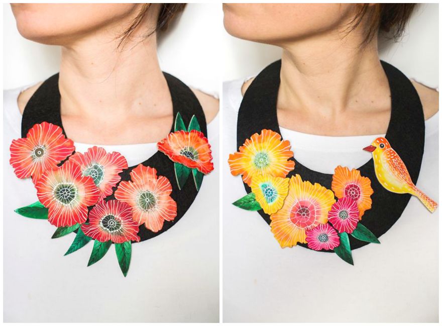 Artist Creates Art Necklaces With A Touch Of Frida