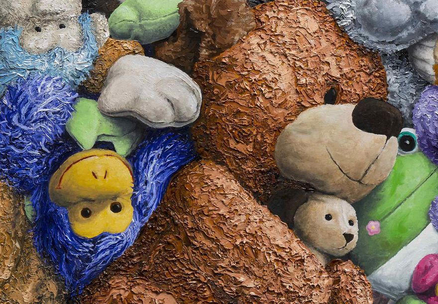 I Quit My Job To Paint Stuffed Animals That Bring Back Childhood Joy |  Bored Panda