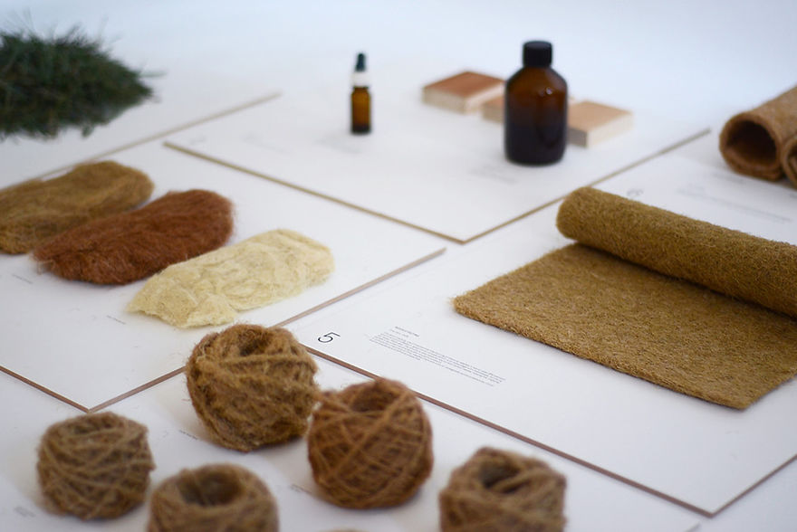 She Spins "Forest Wool" From Pine Needles