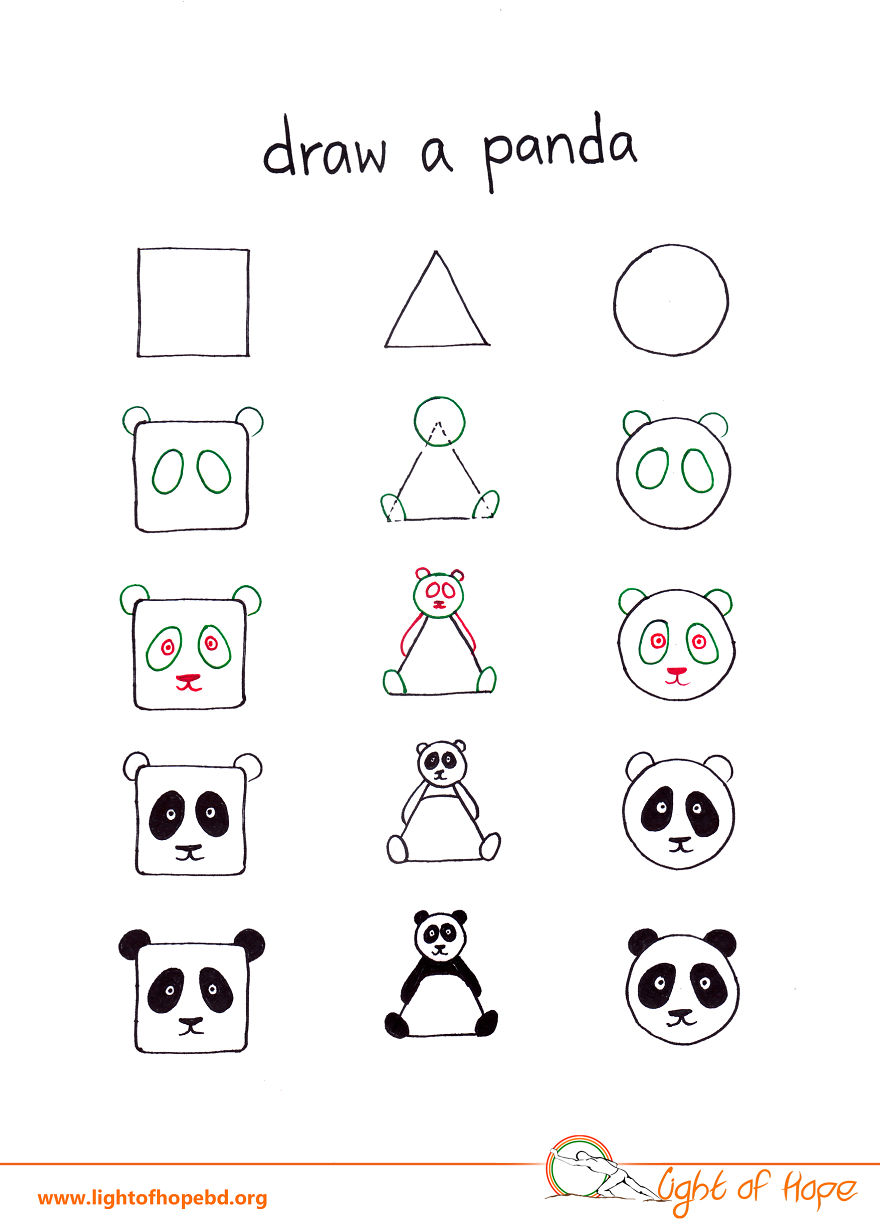 How To Draw Any Animal From Squares, Triangles, And Circles | Bored Panda