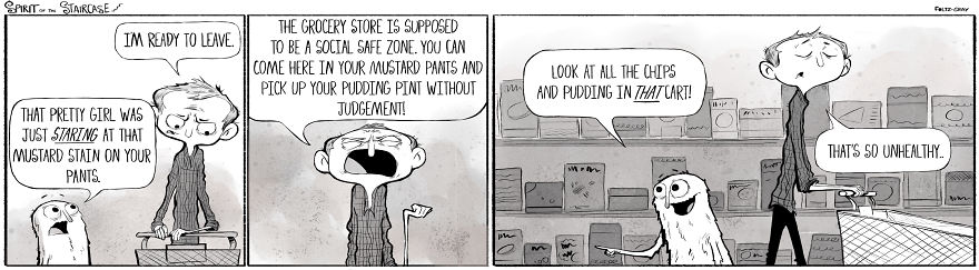 Spirit Of The Staircase: A Comic Strip About Friendship, The South, And A Peculiar Critter. Spirit Of The Staircase: A Comic Strip About Friendship, The South, And A Peculiar Critter.