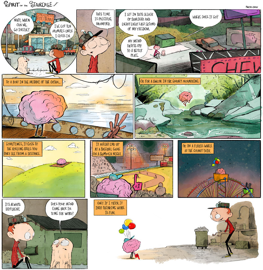 Spirit Of The Staircase: A Comic Strip About Friendship, The South, And A Peculiar Critter. Spirit Of The Staircase: A Comic Strip About Friendship, The South, And A Peculiar Critter.