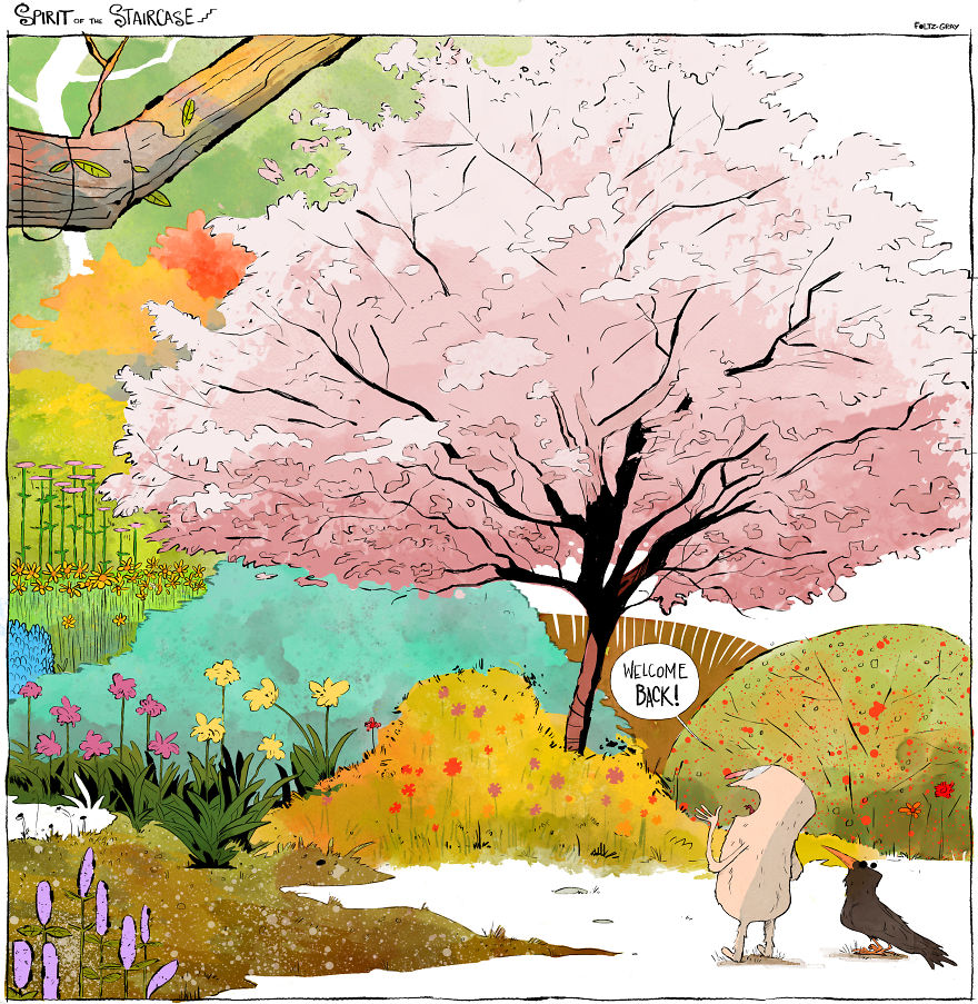 Spirit Of The Staircase: A Comic Strip About Friendship, The South, And A Peculiar Critter. Spirit Of The Staircase: A Comic Strip About Friendship, The South, And A Peculiar Critter.