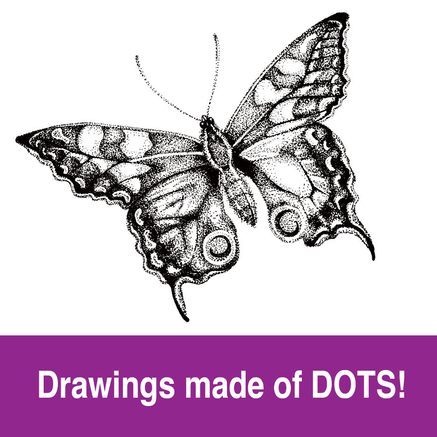 Drawing Made Entirely Of Dots! - Yep, That's A Lot Of Dots. #stipple #pointilism