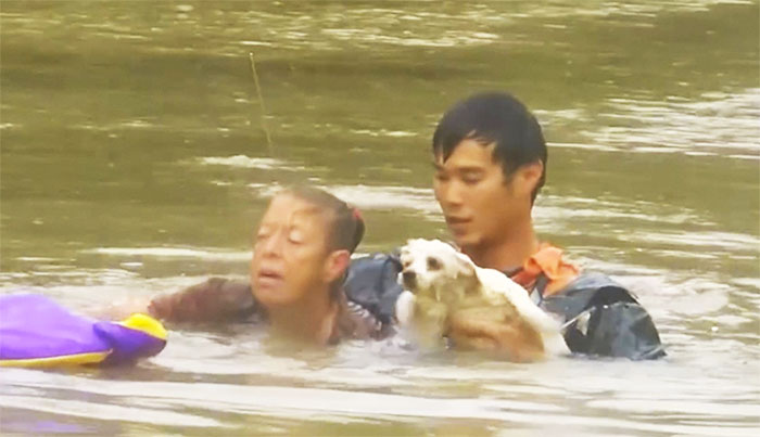 This Man Saved Woman From Sinking Car, Then Dived Back To Save Her Dog