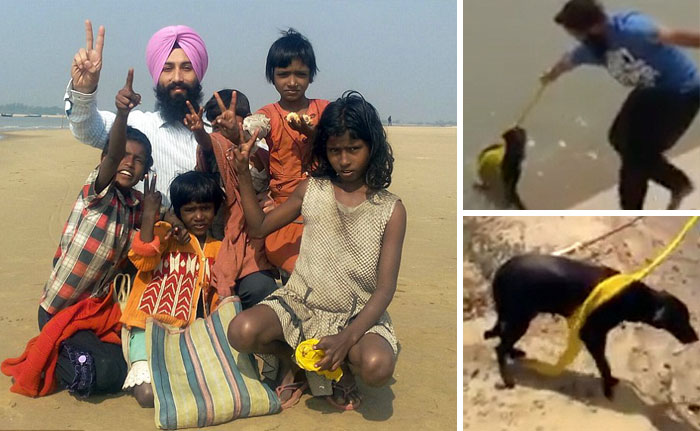 This Man Removed His Turban To Save A Drowning Dog