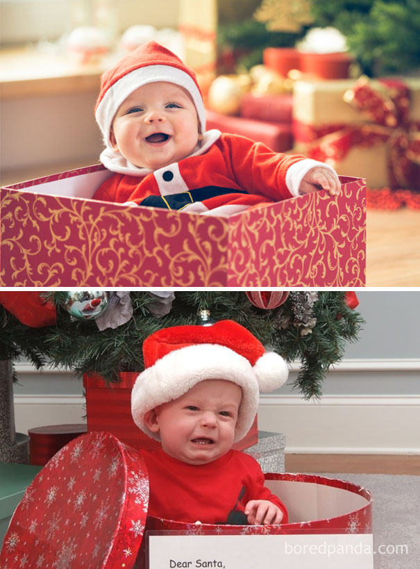 Baby In A Christmas Gift Box