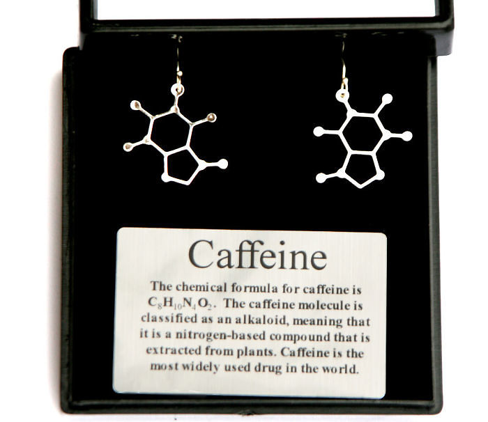 Caffeine Molecule Earrings