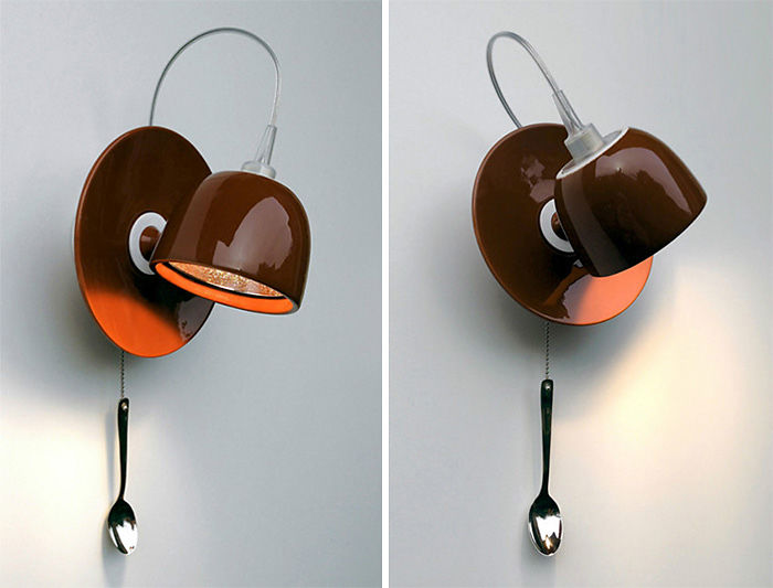 Coffee Cup Wall-Mounted Lamp