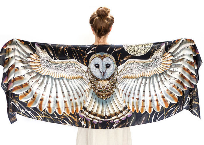 I Hand-Draw Owl Scarves That Will Give You Wings
