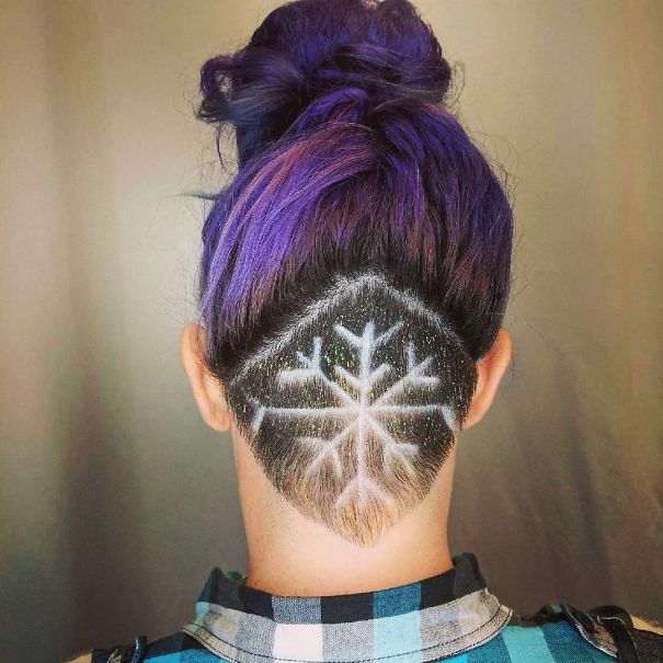 Snowflake Hair Tattoo