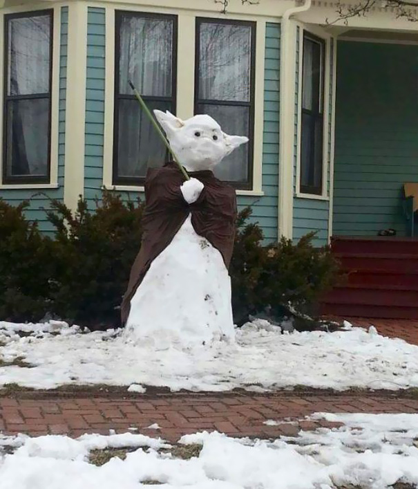 Yoda Snowman