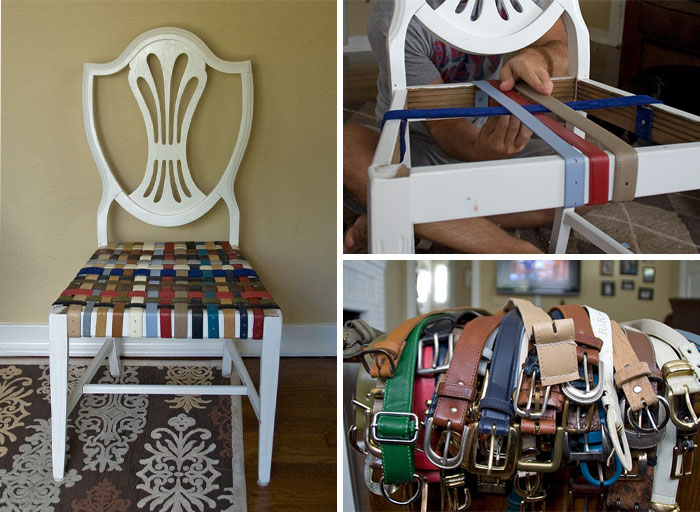 Open Bottom Chairs Have A Chance To Be Useful Again By Repairing Them With Tightened Belts