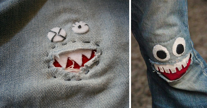Heal Your Jeans With A Monster Mouth Patch