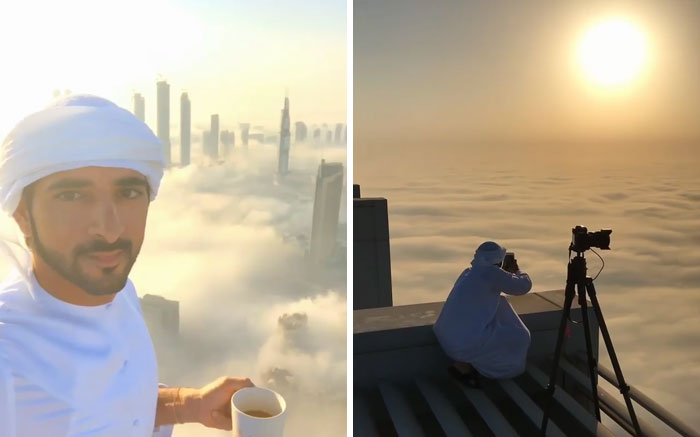 Crown Prince of Dubai Captures His City Above The Clouds, And It Will Take Your Breath Away