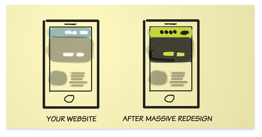 After Massive Redesign The Difference Of Your Website Is Like
