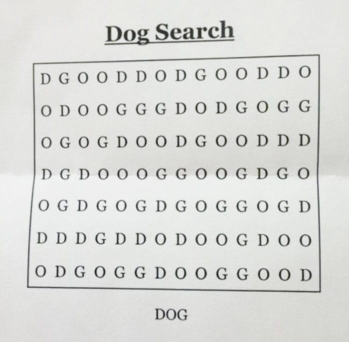 Can You Solve ‘The Hardest Word Search Ever’ And Find The “DOG”?