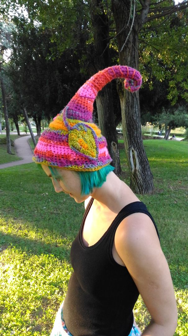 Crochet Leaves Elf Hat
